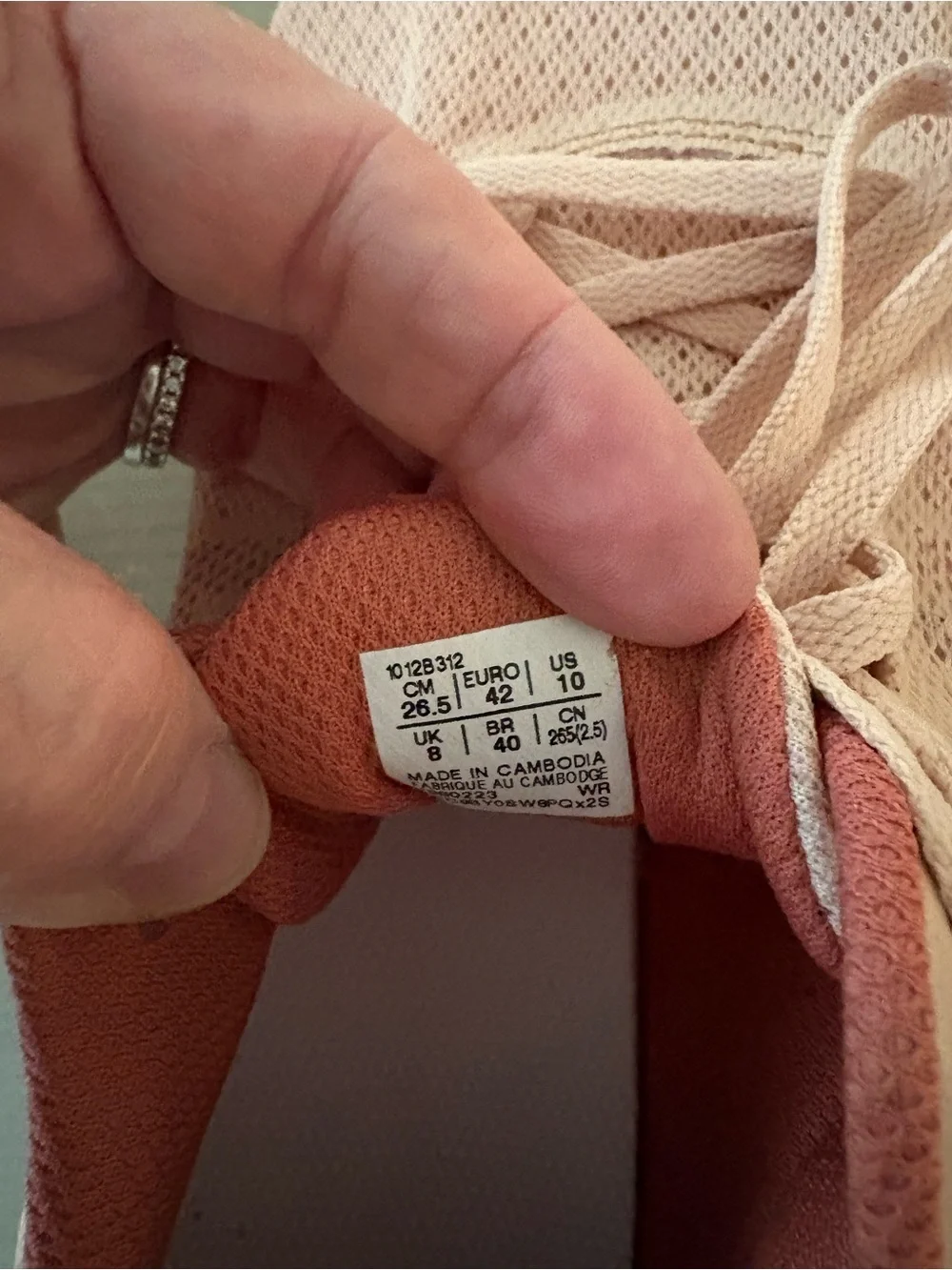 ASICS Women's Peach-Pink Knit Running Shoes